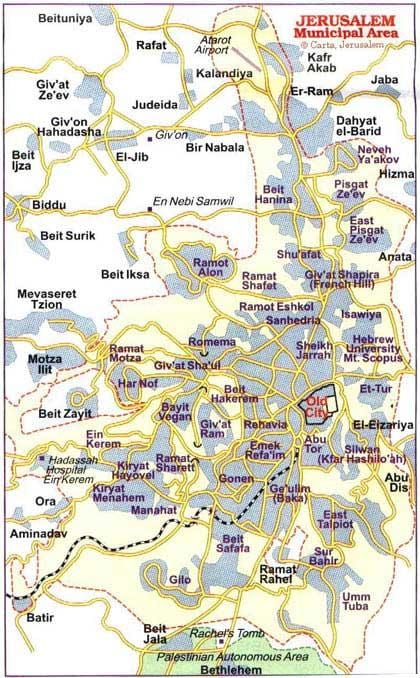 地图耶路撒冷街区