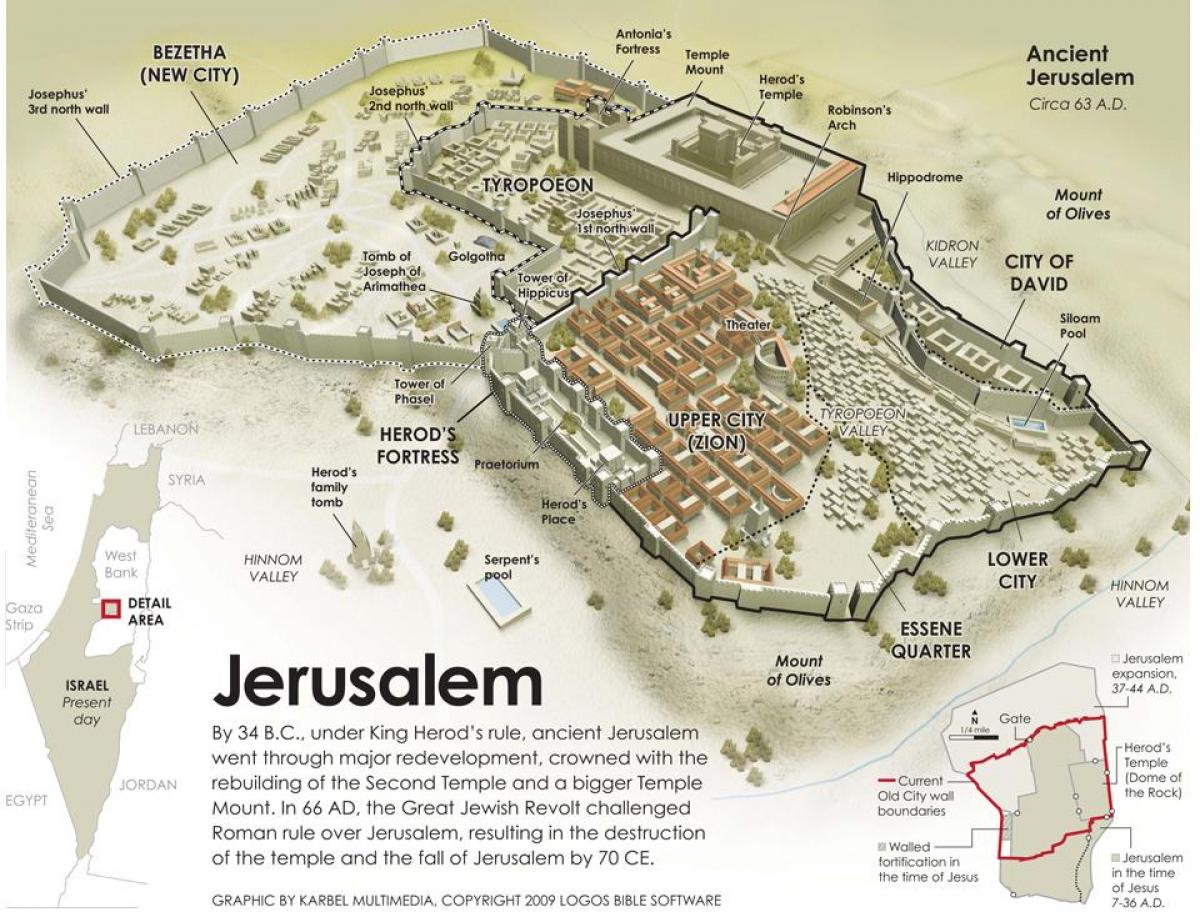 古耶路撒冷地图