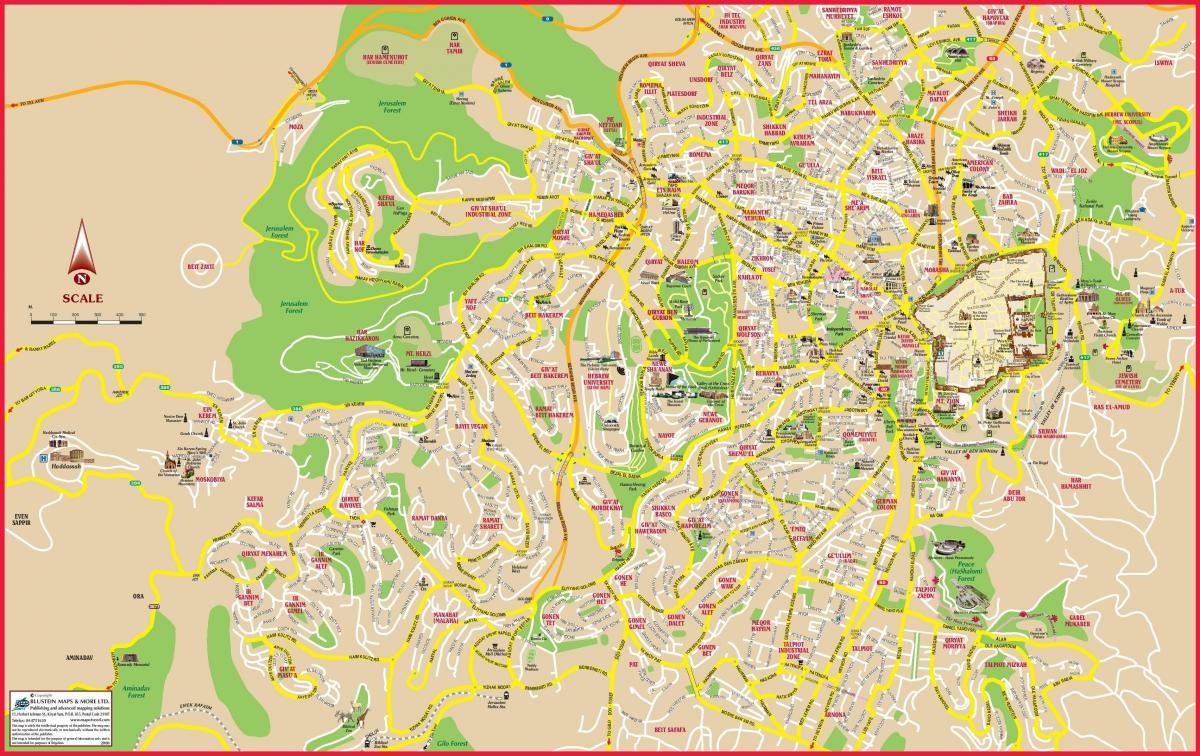 地图耶路撒冷
