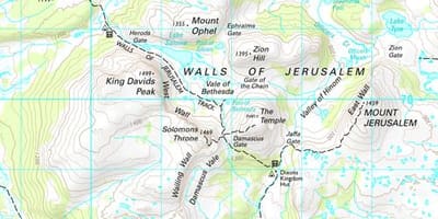 墙的耶路撒冷的国家公园地图