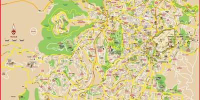 地图耶路撒冷