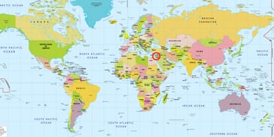 耶路撒冷在世界地图