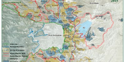 耶路撒冷附近的地图