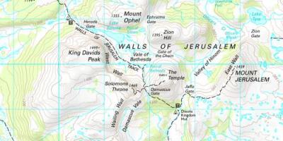 墙的耶路撒冷的国家公园地图