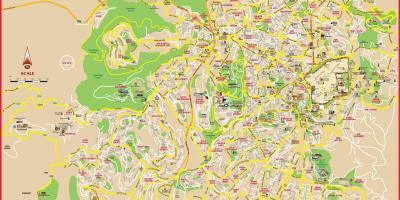 旅游地图耶路撒冷